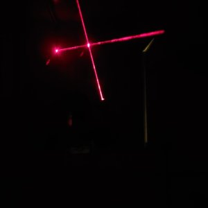 Red laser beam